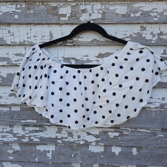 🌟 House Of Harlow 1960 Revolve Polka Dot Crop Top size xs - Picture 2 of 5